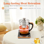 1.8L Electric Kettle 18 Menus Glass Kettle Tea Maker Machine Glass Teapot Electric Water Kettle with Temperature Control,110V,Brown - Image 5