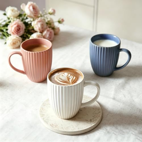 16oz Ceramic Coffee Mugs Set of 4, Coffee Cups with Handles - Image 6