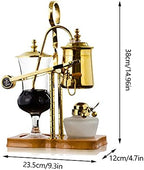 Siphon Coffee Maker Kit, 400ML/13.5Oz Belgian/Belgium Family Balance Syphon Coffee & Tea Brewer Elegant Double Ridged Fulcrum with Tee Handle - Image 3