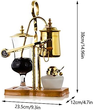 Siphon Coffee Maker Kit, 400ML/13.5Oz Belgian/Belgium Family Balance Syphon Coffee & Tea Brewer Elegant Double Ridged Fulcrum with Tee Handle - Image 3
