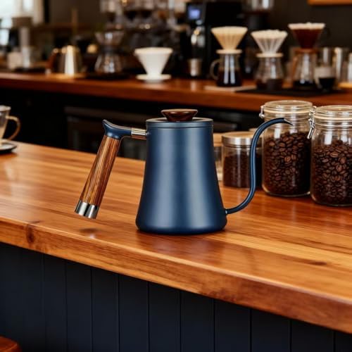 Gooseneck Kettle, Blue, 16oz Stainless Steel Pour Over Coffee Maker - Image 3
