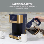 West Bend Timeless 12-Cup Programmable Coffee Maker with Brew Strength Selector for Hot and Iced Coffee, Includes 1-4 Cup Brew Option and Permanent Filter - Image 3