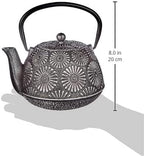 IBILI 40 Oz Bali Cast Iron Teapot | Made in Spain | Stainless Steel Infuser, Enameled Interior, Stovetop & Induction Compatible, Japanese Kettle for Loose Leaf Tea, Tetsubin Design, Silver - Image 3