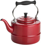 BonJour Tea Enamel-on-Steel Gooseneck Teapot / Teakettle, 2-Quart, Red by BonJour