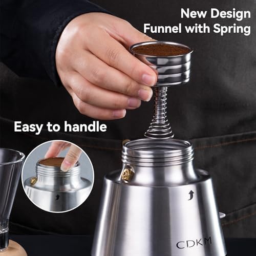 Electric Moka Pot, Stainless Steel, Auto-Shut-Off (2/4 cup) - Image 5