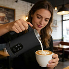 4-in-1 Electric Automatic Milk Frother, Milk Steamer & Foamer 11.8oz/350ml, Hot and Cold Foam Maker and Milk Warmer for Latte, Cappuccino, Matcha, Hot Chocolate (Black) - Image 6