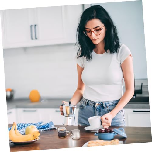 DECHOUS 6pcs Modern Espresso Cups Glass Mugs Dual Spout Design Small Pitchers for Coffee Syrup for Daily Use - Image 5
