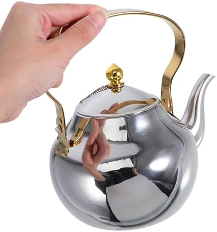 VILLCASE Stainless Steel Teapot with Removable Infuser Stovetop Tea Kettle Water Kettle Fine Mesh Strainer for Loose Leaf Brewing Home Office Travel Use - Image 4