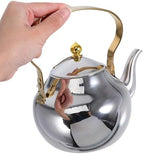 VILLCASE Stainless Steel Teapot with Removable Infuser Stovetop Tea Kettle Water Kettle Fine Mesh Strainer for Loose Leaf Brewing Home Office Travel Use - Image 4