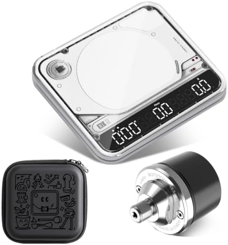 BOOKOO Themis Ultra Coffee Scale Bundle: Bluetooth Pressure Gauge + Coffee Scale + Carry Case (Case for Scale Only) | Real-Time Pressure/Flow/Weight Tracking | App Analytics by BOOKOO