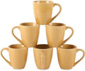 vicrays Coffee Mug Set, 12 Ounce, Set of 6, Ceramic Mug for Men, Women, Unique Glazed Mugs with Handle for Coffee, Tea, Milk, Cocoa, Cereal(Yellow) by VicraysCeramic