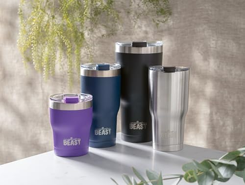 Beast 40 oz Tumbler Stainless Steel Vacuum Insulated Coffee Ice Cup Double Wall Travel Flask (Stainless Steel) - Image 4