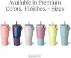 BrüMate Resa 35oz 100% Leakproof Travel Tumbler w/Handle & Straw | Flexible SoftSip Straw | Silicone Sleeve for Durability | Stainless Steel | Cup Holder & Travel Friendly Water Bottle (Blue Agave) - Image 3
