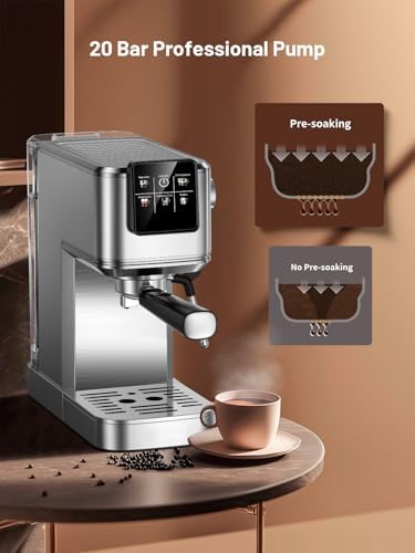 KEENSTAR Espresso Machine 20 Bar Coffe Maker with Rapid Cold Brew, Compact Espresso Maker for Hot and Cold Cappuccino, Latte, Stainless Steel Coffee Machines with 1200ml Removable Water Tank - Image 3