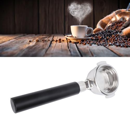 54mm Bottomless Portafilter, Fits 54mm Machines Stainless Steel with Filter Basket Espresso Machine Accessories Replacement Parts (Black Ink) - Image 2