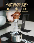 KOFIKOFI 51mm Espresso Tamper, 3 Spring Loaded 30lb Pressure Click Walnut - Image 4