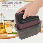 Yomelo 9-Speed Digital Hand Mixer Electric, 400W Powerful DC Motor, Hand Mixer Electric Handheld with Snap-On Storage Case, 5 Stainless Steel Accessories, Beaters, Dough Hooks, Whisk(Grape Purple) - Image 6