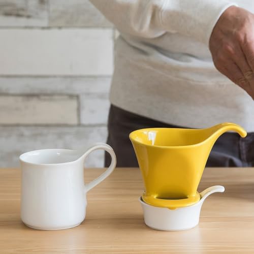 ZERO JAPAN - Bee House Pour Over Coffee Dripper - Ceramic Coffee Maker with Elegant Peek Hole, Drip Cone Brewer Coffee Gift, Brewing Accessories - Yellow Pepper, Standard Size - Image 6