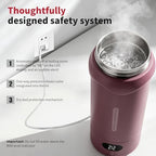 Travel Electric Kettle, Insulated Water Bottle with 4 Temp, Black Cherry - Image 4