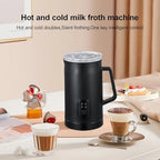 Hot Milk Frother Electric, Automatic Hot and Cold Foam Maker with 360° Rotatable Split Power Socket and 4 Function Keys, Overtemperature Protection for Cappuccino, Latte (Black) - Image 2