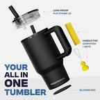 Frost Buddy Thicc Buddy 16oz Tumbler - Spill-Proof Flip Lid (Dark Night) - Image 3