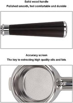 58mm Bottomless Portafilter, 3 Ear Diagnosis Tool for Home Barista Barsetto Compatible Machines Food Grade 304 Stainless Steel Solid Wood Handle 1 Pc - Image 4