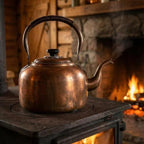 Whistling Copper Stovetop Tea Kettle 3.2 Qt Vintage Teapot for Induction and Gas Cooktops - Image 7