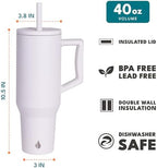 Elemental Spill Proof 40oz Insulated Tumbler with Handle & Straw Travel Mug - Image 2