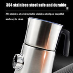 Multifunctional Stainless Steel Coffee Machine, 500W Electric Milk Frother with Led Display, Hot & Cold Functions, 4 Preset Modes, 5Min Heating, Overheating Power of - Image 4