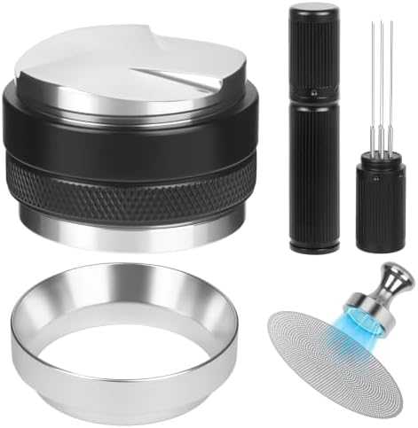 53mm Espresso Tools, Distributor and Tamper Kit, WDT, Funnel & Puck Screen by BUWILRQ