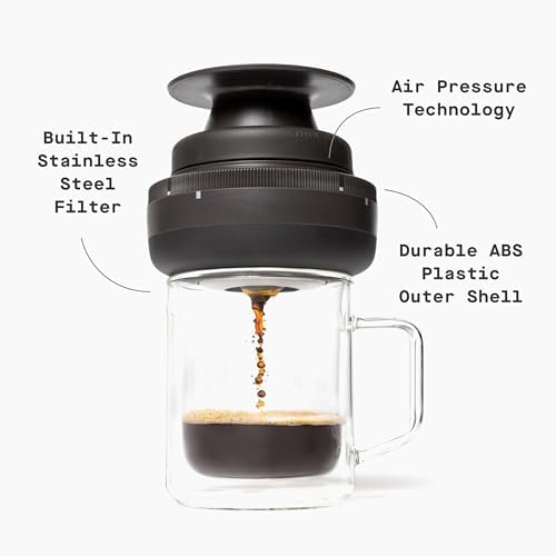 Corkcicle Coffee Palmpress 8 oz Collapsible French Press, Espresso - Image 4
