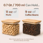 ComSaf Small Glass Containers with Lids 0.7 Qt, Set of 6 Glass Storage Jars - Image 3