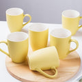 Coffee Mugs Set of 6, 12oz Yellow Ceramic Coffee Mugs Cups with Handle by Unknown