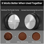 51/53/58mm Espresso Tamper And Coffee Distributor With Tamping Mat And Cleaning Brush Set Professional Leveler Tools(53mm Distributor) - Image 3