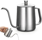 UKCOCO 600ml Gooseneck Coffee Kettle, Stainless Steel Drip Pot with Lid by UKCOCO%EF%BC%9ALightupabetterhome