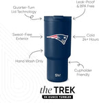 Simple Modern New England Patriots Tumbler with Flip Lid, Straw 30oz | NFL - Image 2