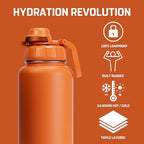 Vesmoon Vessence 32 Oz Stainless Steel Tea Infuser Bottle for Loose Leaf Tea, Water, Herbs, Fruits - Triple Layered Insulated, Leak Proof Bottle with Lid and Clip Handle - 24 Hours Hot/Cold - Image 2