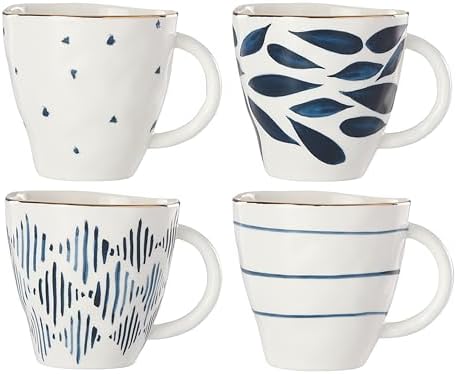 Lenox Blue Bay 4-Piece Dessert Mug Set, 2.75 LB by Lenox