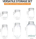 8 Pack 9.5oz Food Storage Jars with Airtight Lids, Preserving Seal Wire Clip Fastening Glass Containers, Canisters for Kitchen Organization, Flour, Cereal, Pasta, Sugar, Beans, Pickling Jars(9.5 Oz*8) - Image 7