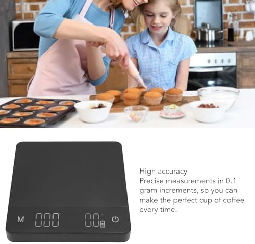 Digital Coffee Scale with Timer USB Rechargeable 0.1g High Accuracy Small Coffee Scale with Auto Tare for Kitchen Home (5kg/0.1g) - Image 5