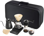 Pour Over Coffee Maker Set, Portable coffee Set - Manual Coffee Grinder, Coffee Dripper Set, Gooseneck Kettle，two cups, suitable for Camping, RV, Home, and Office by Unknown