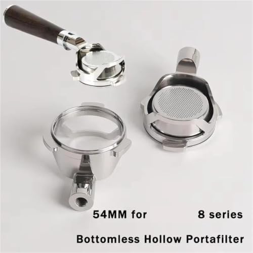 54MM Bottomless Hollow Portafilter,Compatible With Breville,878/870 / 880 Espresso Machine Stainless Steel Modified Handle Coffee Filter Tool(Black) - Image 6