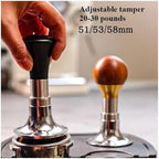 Coffee Tamper 20-30lb Constant Pressure Calibrated Double Spring 51mm 53mm 58.5mm Espresso Maker Accsesories Barista Tools(Wooden handle 53.3mm) - Image 3