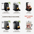 Stainless Steel Reusable Coffee Pods for Nespresso Vertuoline GCA1 and ENV135 Refillable Coffee Capsule Filter Espresso (1 pod, 1 tamper, 150ml/5oz) - Image 2