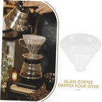 POPETPOP 6pcs High-temperature Glass Coffee Strainer Filters Dripper Funnel Elegant for Pot Cup - Image 5