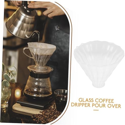 POPETPOP 6pcs High-temperature Glass Coffee Strainer Filters Dripper Funnel Elegant for Pot Cup - Image 5