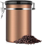 Coffee Container,Stainless Steel Brown Vacuum Sealed Food Storage Coffee Canister (22 OZ) by Aramox