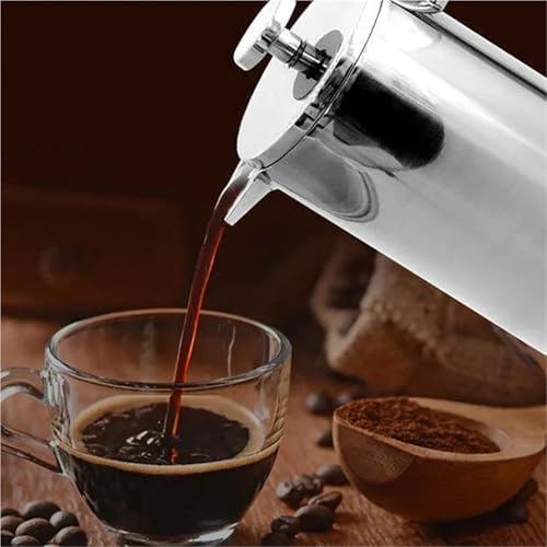 Double Walled Insulated French Press Coffee Maker with Filter, Heat Resistant Tea Maker Plunger for Home Brewing(800ml) - Image 4
