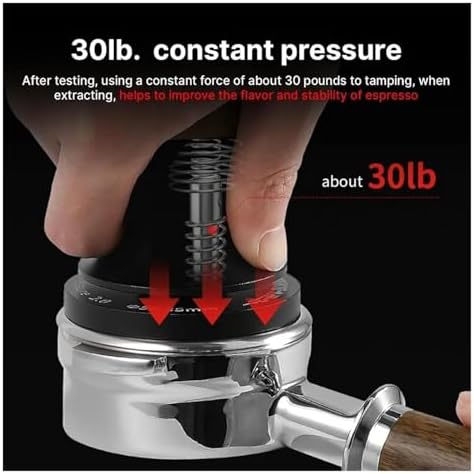 51/53/58mm Espresso Tamper 30Lbs Constant Pressure Coffee Tamper with Calibrated Spring Loaded Home Kitchen Cafe Use(Flat-53mm) - Image 4