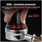 51/53/58mm Espresso Tamper 30Lbs Constant Pressure Coffee Tamper with Calibrated Spring Loaded Home Kitchen Cafe Use(Flat-53mm) - Image 4